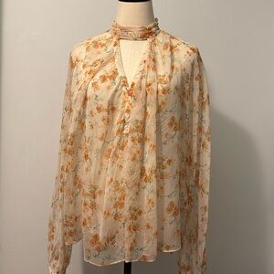 ZARA Cottage Core Floral Top